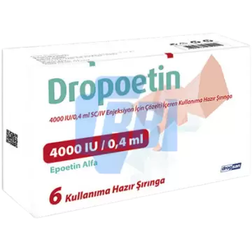 Dropoetin 4000 IU/0.4 ml SC/IV(SAME EPREX) - 4000 IU/0.4 ML SC/IV