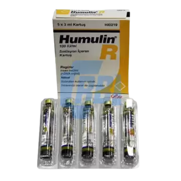 HUMULIN-R - 5 VIAL X 3 ML = 15 ML (1ML/100 IU) CARTRIDGE