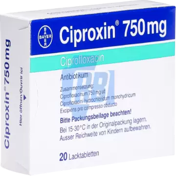 Ciproxin 750mg - 10 TABS (750 MG/TAB)